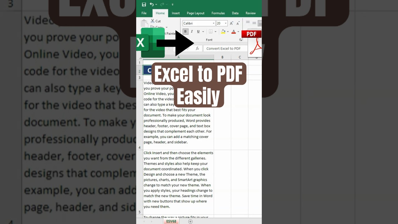 Quickly Convert Excel File to PDF