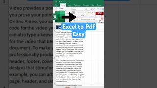 Quickly Convert Excel File to PDF