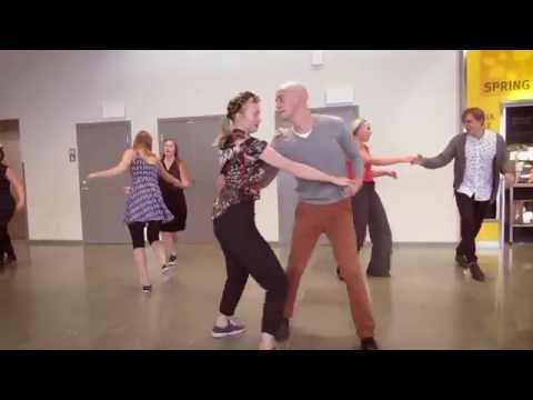 Lindy hop Flashmob Örebro Universitet 2015