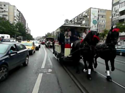 Parada tramvaielor in CARAVANA TIMPULUI, sosire in statia Lizeanu, 19 Septembrie 2009