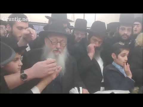 Sholom Mordechai Rubashkin & Family sing Arba Bavos at Satmar Rebbe's Tzion