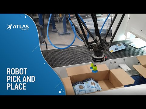 Vídeo del sistema pick and place de alta velocidad de Atlas Robots