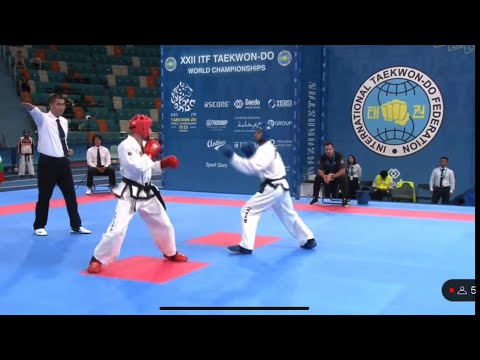 57kg Semifinal  Man Sparring ( KAZ vs Russia) Taekwon-Do ITF World Championship. ASTANA2023