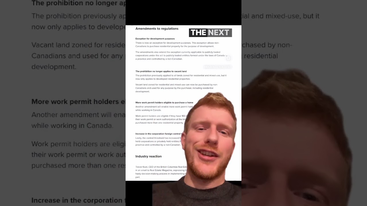 Amendments to the Canadian Foreign Homebuyer Ban 📝
