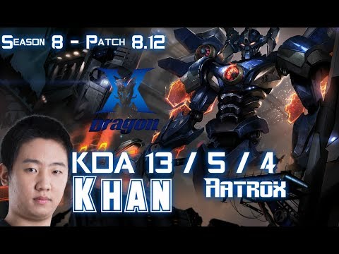 KZ Khan AATROX vs FIORA Top - Patch 8.12 KR Ranked