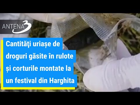 Cantităţi uriaşe de droguri găsite în rulote şi corturile montate la un festival din Harghita