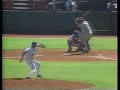 Texas Rangers vs Kansas City Royals (7-29-1993) "Brian McRae Charges Texas Rangers Dugout"