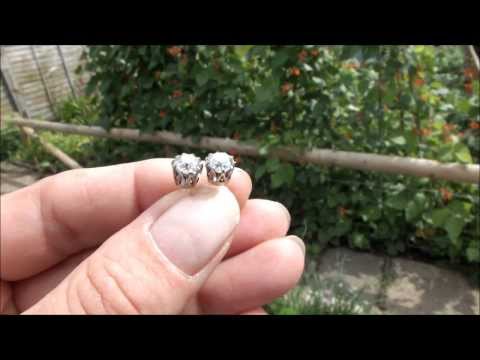 1 50ct old cut diamond stud earrings