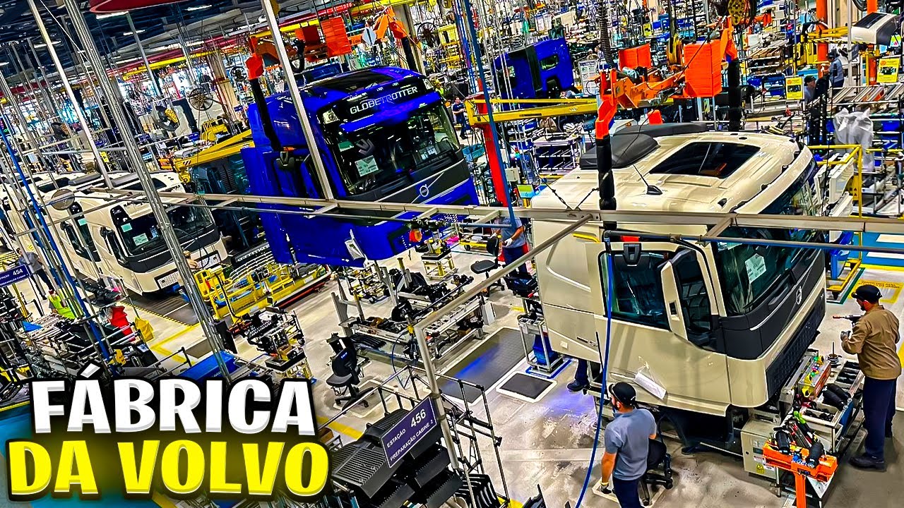 COMO SÃO MONTADOS OS CAMINHÕES NA FÁBRICA DA VOLVO 😍 MONTAGEM COMPLETA