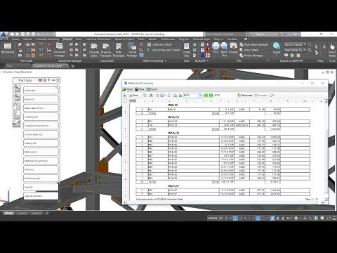 Advance Steel - Bill-Of-Material Creation