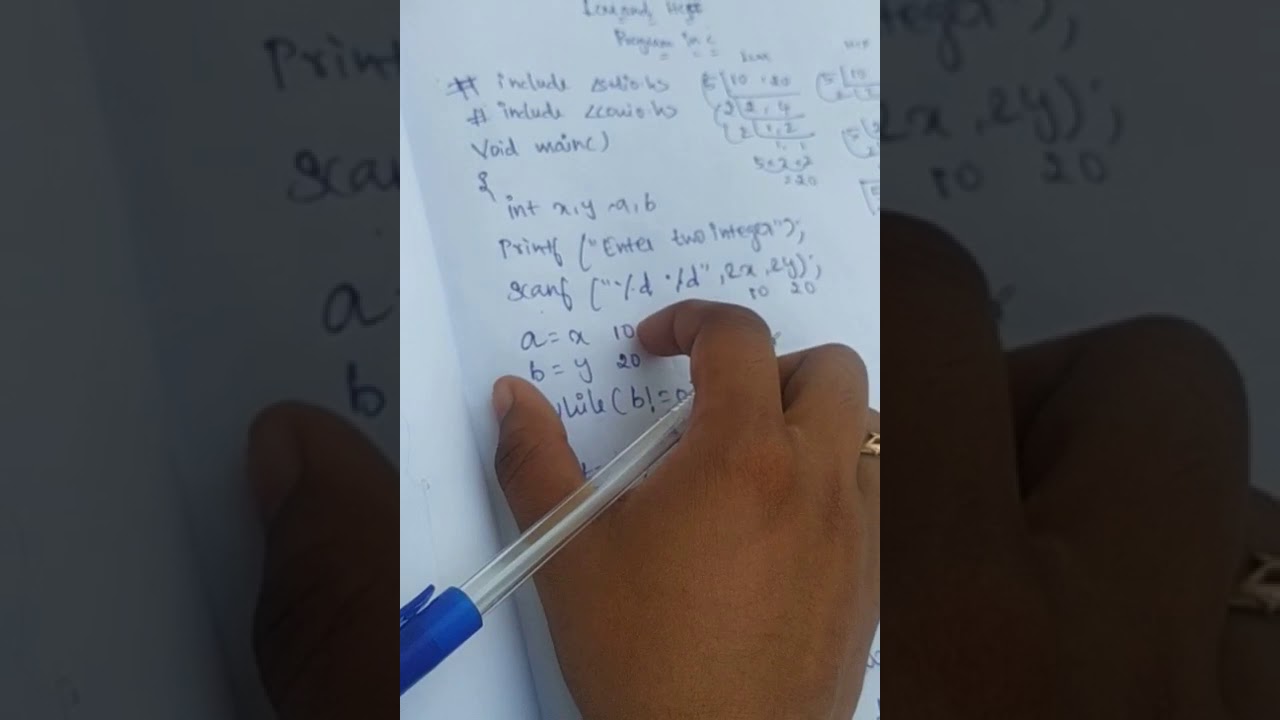 Lcm and Hcf program in c