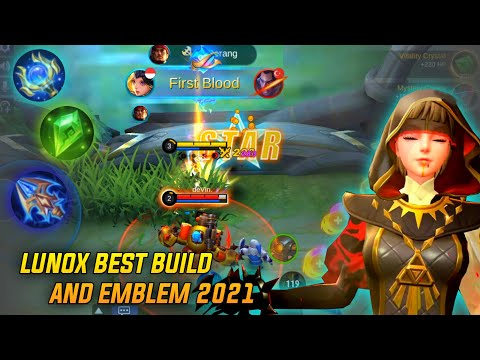 LUNOX BEST BUILD AND EMBLEM 2021! | LUNOX GAMEPLAY 2021 | LUNOX TOP 1 GLOBAL - MOBILE LEGENDS