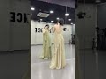 Chinese Girl Dancing In Front Of A Mirror