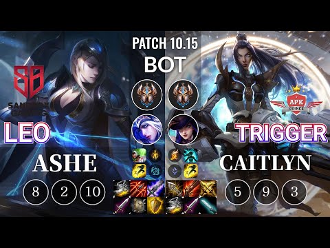 SB Leo Ashe vs APK Trigger Caitlyn Bot - KR Patch 10.15