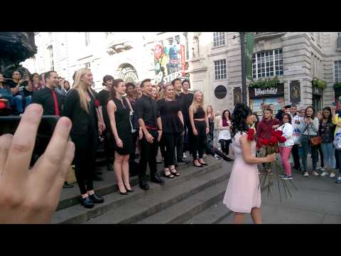 Enchorus (Choir) - Flashmob Marriage Proposal - Piccadilly Circus, London