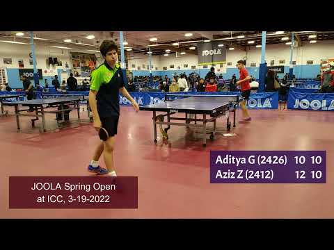 Aditya Godhwani (2426) vs Aziz Zarehbin (2412) - JOOLA Spring Open at ICC on 3-19-2022