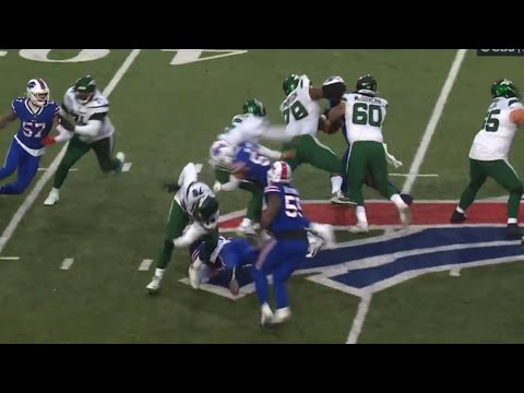 Matt Milano HUGE HIT on Mike White | Jets vs Bills