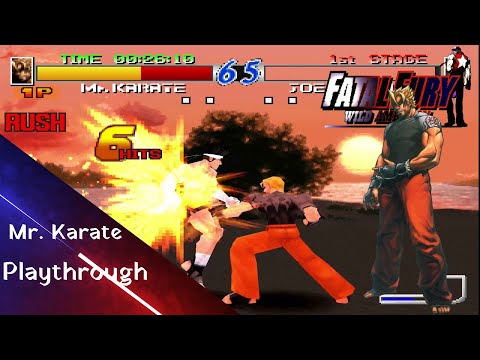 Fatal Fury: Wild Ambition - Mr. Karate/ Ryo Sakazaki playthrough (PS1) longplay - no commentary