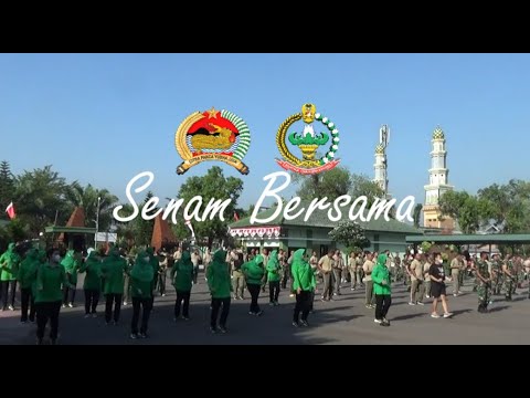 MENINGKATKAN IMUN / SENAM BERSAMA (PRAJURIT, PERSIT & PNS) DENGAN INSTRUKTUR SENAM YANG KECE