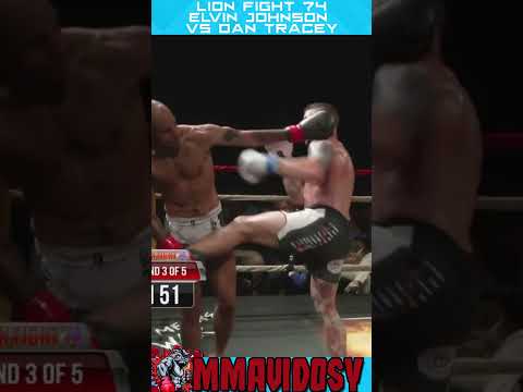 TKO Lion Fight 74 - Elvin Johnson vs Dan Tracey #shorts #muaythai #knocked