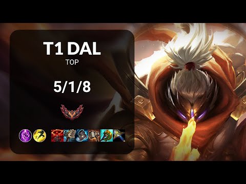 T1 Dal Jax vs Kennen TOP - KR GRANDMASTER Patch 13.13