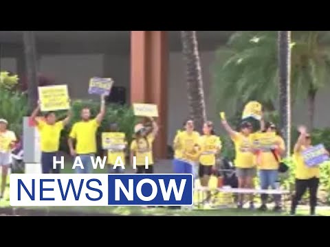 ‘You’re not just taking away from us’: Kapiolani Medical Center nurses begin 1-day strike