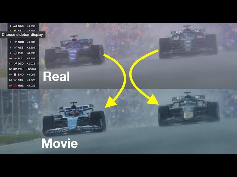 F1 Movie Real Footage vs Movie Comparisons