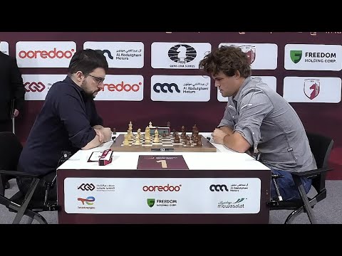 Maxime Vachier-Lagrave vs. Magnus Carlsen / Knight pair vs. Bishop pair / Round 18, World Blitz 2025