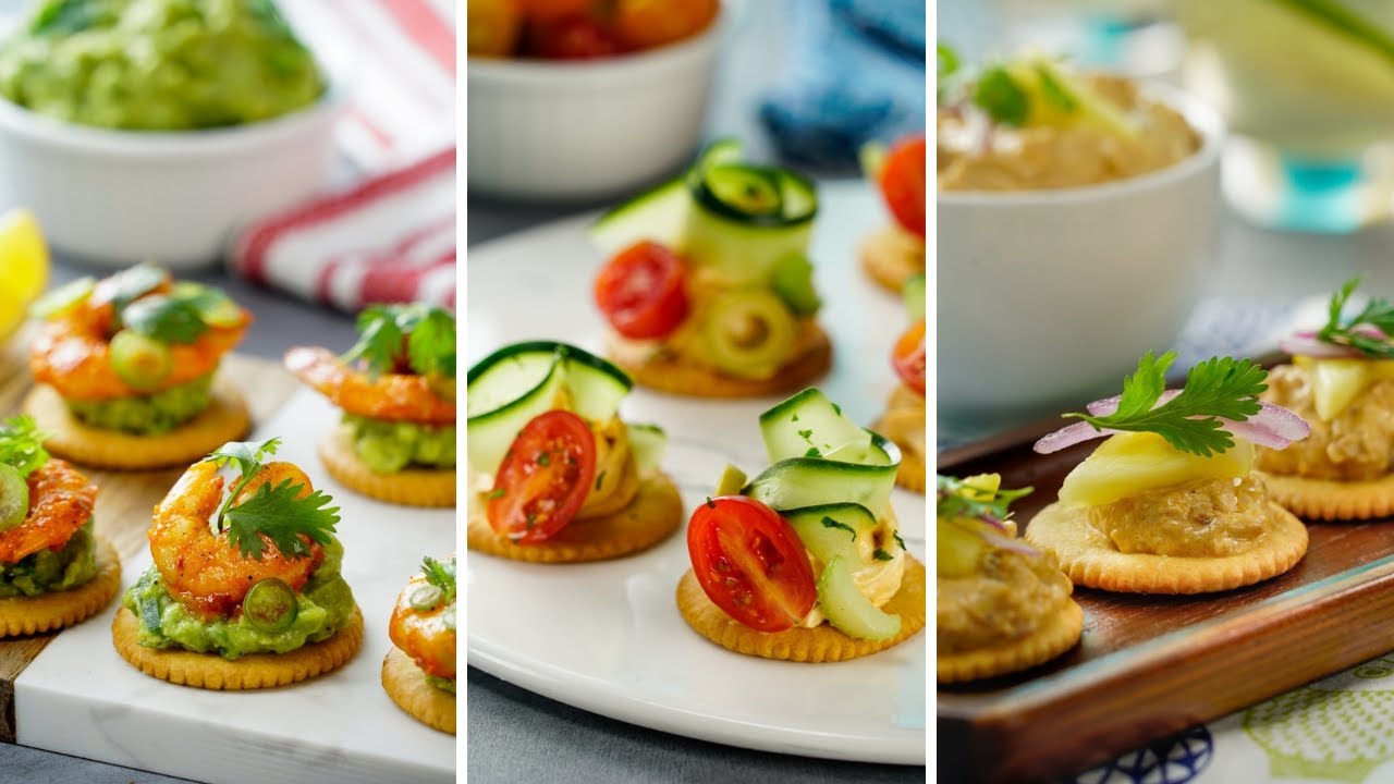 3 botanas fáciles con galletas saladas