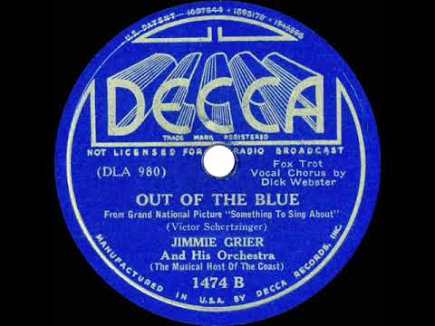1937 Jimmie Grier - Out Of The Blue (Dick Webster, vocal)
