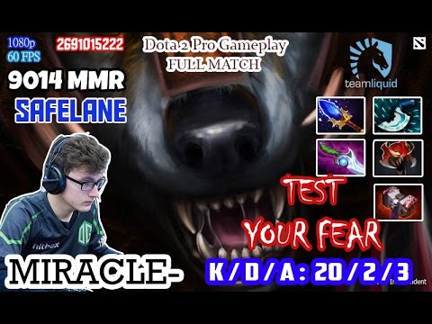 Dota 2 : Miracle Playing Ursa Safelane - TEST YOUR FEAR - DOTA 2 VIDEOS FULL MATCH