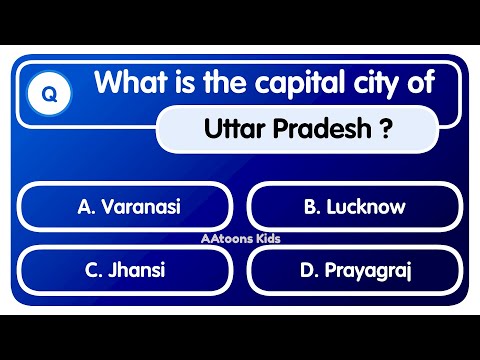 Indian States and Union Territories and their Capitals Quiz | Quiz for Kids | Quiz Time