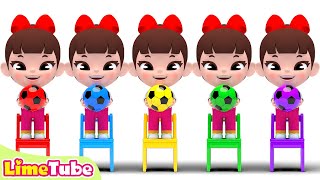 Download lagu Bingo & Five Little Monkeys Jumping On The Bed | Nursery Rhymes | Kindergarten | LimeAndToys mp3