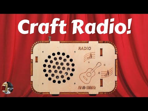 ICStation Woodcraft DIY Portable FM Radio Kit