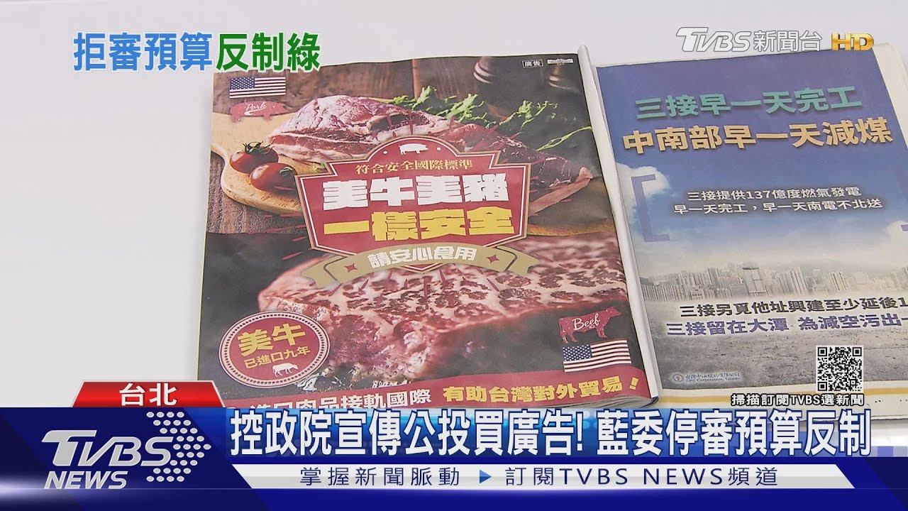 控政院宣傳公投買廣告！　藍委停審預算反制