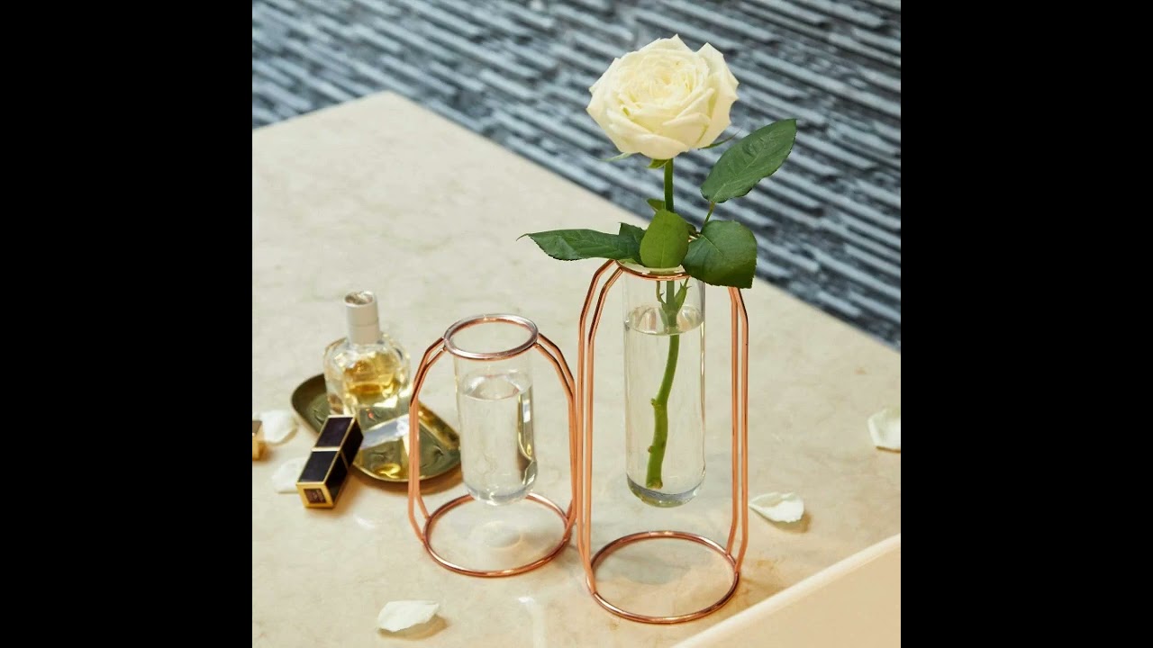 PuTwo Vases Set of 2 Metal Flower Vase|Tall Floor Vase for Home Decor|Bela amazon products