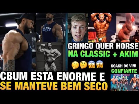 CBUM ESTÁ ENORME E AINDA BEM SECO - HORSE MUITO ELOGIADO POR GRINGOS - COACH DO VINI MANDA A REAL