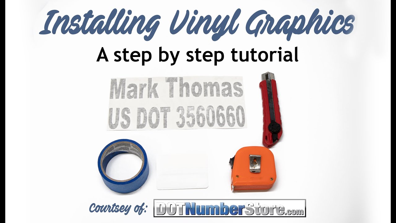 Installation of USDOT Vinyl Number Stickers/ Decals on Semis and Trucks for US DOT Compliance.