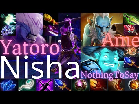 Nisha Void Spirit vs Ame Phantom Lancer, NothingToSay Storm Spirit, xiao8 LC - let me hit - dota2