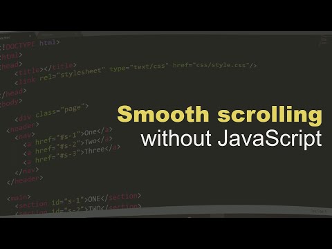 Landing Page With Smooth Scroll | Pure CSS Smooth Scroll