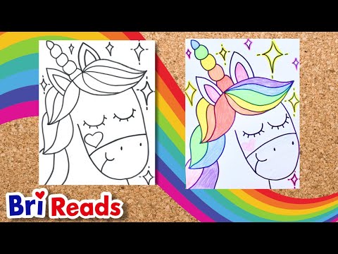 How to Draw a UNICORN for Kids | Easy Step by Step Tutorial | Draw Along with Bri Reads