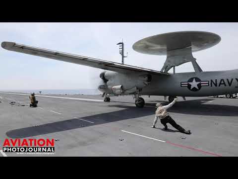US Navy E-2C Hawkeye Catapult Launch