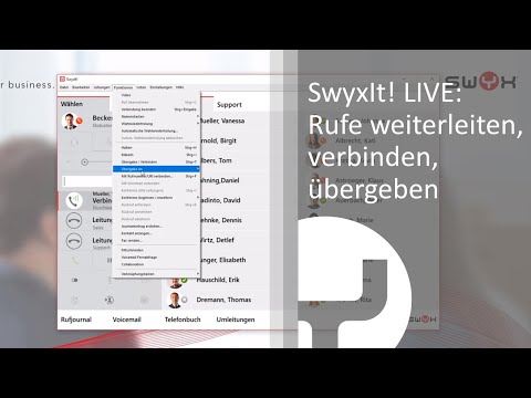 SwyxIt! LIVE: Rufe weiterleiten, verbinden, übergeben