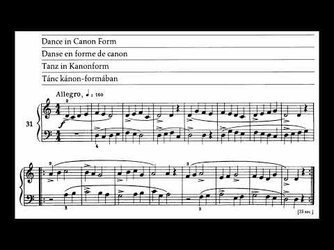 Béla Bartók - Mikrokosmos 31: Dance in Canon Form