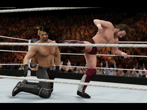 WWE 2K16 (PS4) - Seth Rollins vs Daniel Bryan Tables Match Gameplay