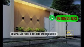 CASA EM L PROJETO 3D COM 3 QUARTOS