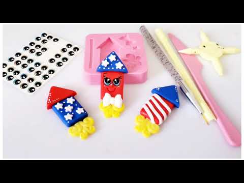 4th of July rockets | Air dry clay beginners tutorial | Polymer clay tutorials