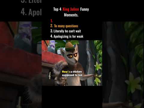 Top 4 King Julien Funny Moments. #kingjulien #madagascar #kingjulian