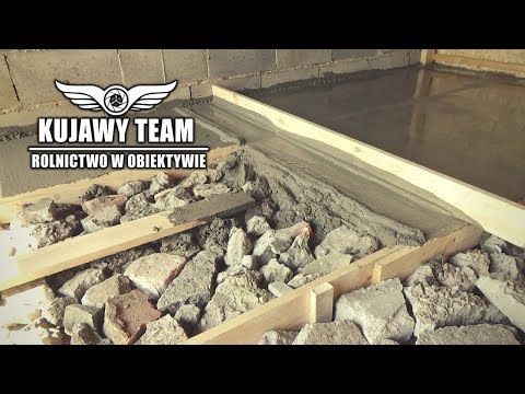 Wylewanie Posadzki w Nowym Garażu / Pouring the floor in a new garage