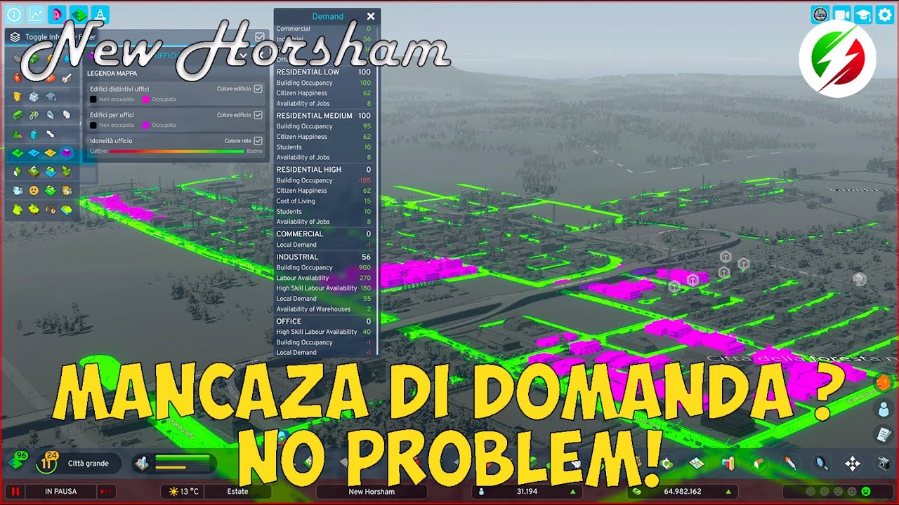 Risolvere la mancanza di domanda e zonare tranquilli con platter in Cities Skylines 2